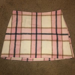 Forever 21 Pink Plaid Skirt